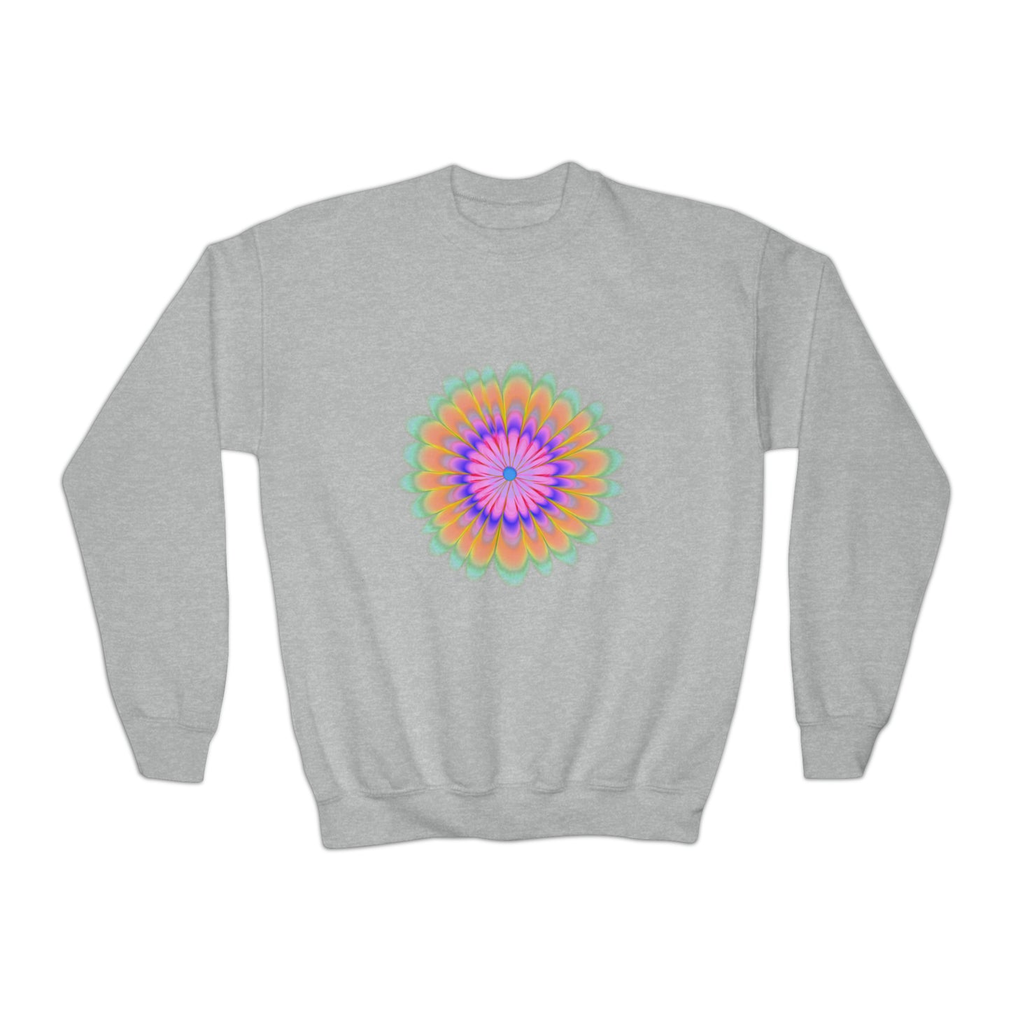 Retro Tie Dye Flowered Kid's Sweatshirt